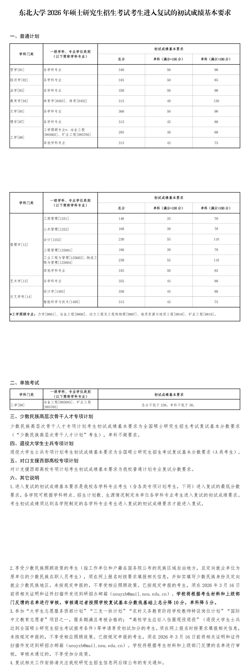 东北大学2026年硕士研究生招生考试考生